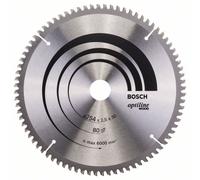 Bosch Lame de scie circulaire Bosch Optiline Wood 254 x 30 x 2,5 mm, 80 Quantité:1