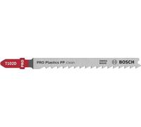 BOSCH Lame de scie sauteuse PRO Plastics PP clean T102D, 100 mm, 2 pieces 2608665239