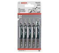 Bosch Lames pour scie sauteuse Basic for Wood T111C HCS 74 mm - sachet de 5