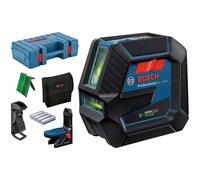Bosch Laser lignes croisées GCL 2-50 G – faisceau vert, RM10 + pince plafond, coffret 15 m