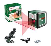Bosch laser lignes Quigo avec pince universelle MM 2 (alignement facile et précis avec positionnement flexible de l’outil grâce à la pince, dans boîte carton)
