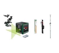Bosch laser lignes Quigo Green avec pince universelle MM 2 + Bosch Tige télescopique TP 320