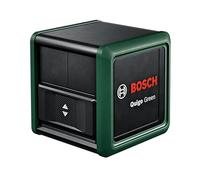 Bosch laser lignes Quigo Green avec pince universelle MM 2 (laser vert pour une meilleure visibilité, boîtier en plastique recyclé, dans boîte carton)