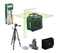 Bosch Laser lignes UniversalLevel 360 avec trépied premium et pince universelle MM 3 (laser lignes vertical et horizontal avec laser à 360° pour un alignement dans toute la pièce, dans boîte carton)