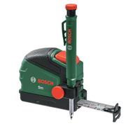Bosch Mètre ruban 5 m + marqueur trous profonds (clip crayon ; Auto Lock; ruban nylon ; dépl. 2 m ; échelle métrique ; haute précision ; clip ceint; softgrip) - Éd. Amazon