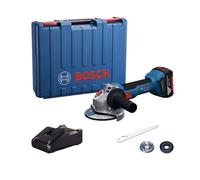 Bosch - Meuleuse d'angle sans fil 18V 125 mm, batterie 4,0 Ah GBA, chargeur 06019N9021
