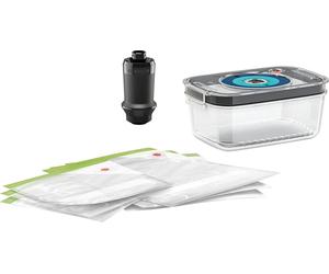 Bosch MSZV6FS1 Récipient de conservation des aliments Rectangulaire Set 1 l Noir, Vert, Gris, Transparent