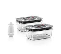 Bosch MSZV6FSG2 Kit de conservation sous vide avec pompe à vide et 2 récipients en verre borosilicate résistant à la température, passe au congélateur et au four, sans BPA, passe au lave-vaisselle