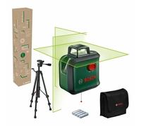 Bosch Laser lignes AdvancedLevel 360 avec trépied premium(3 laser lignes avec laser à 360° pour un alignement dans toute une pièce, dans boîte carton pour e-commerce)