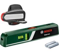 Bosch Niveau laser à bulle EasyLevel avec support mural (ligne laser pour un alignement flexible sur les murs et point laser pour un transfert de hauteur facile, dans boîte carton pour e-commerce)
