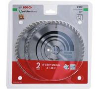 Bosch Optiline Wood - Lame de scie circulaire - pour le bois - 2 pièces - 190 mm - 48 dents (2608644651)