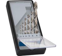 Bosch Outillages Professional 6 pièces HSS-G Coffret de forets à métaux (pour métal, Ø 2-8 mm, Robust Line, Accessoire Perforateurs). Or