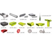 BOSCH Pack de ventilation résidentiel BOPA VE114, Pack de distribution d'air à gaines plates, jusqu'à 250 m²