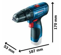 Bosch Perceuse à percussion 12V 30/14Nm 2X2.0Ah Valise Gsb 120-Li +Accessoires 23 Elem.
