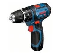 Bosch Perceuse-visseuse à percussion sans-fil GSB 12V-15 Professional, 2x2,0 Ah, 10 embouts