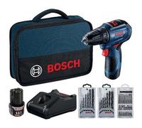 Bosch - Perceuse-visseuse sans fil 12 V, 2 batteries Li-lon 2,0 Ah, avec accessoires, chargeur 06019G9001