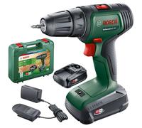 Bosch perceuse-visseuse sans fil UniversalDrill 18V (2 batteries, système 18 V, livré avec deux embouts de vissage et coffret)