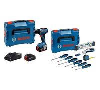 Bosch - Perceuse-visseuse sans fil 18V GSR 18V-65, avec accessoires, 2 batteries Li-lon 5,0 Ah, chargeur 0615A5007K