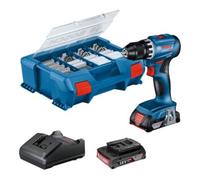 Bosch Perceuse-visseuse sans fil GSR 18V-45 Bosch, 2 batteries GBA 18V 2.0Ah, chargeur et L-CASE Quantité:1