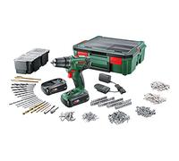 Bosch perceuse-visseuse sans fil PSR 1800 Li-2 (deux batteries, système 18 V, set d’accessoires 241 pièces dans SystemBox)