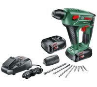 Bosch UNEO Maxx - Marteau perforateur sans fil 18V, 0.6J, 900 tr/min, Mandrin sans ton 10mm, Batterie 2.5Ah + 4 forets