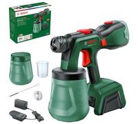 Bosch Pistolet à peinture sans fil AdvancedSpray 18V-500 (laques, vernis, peintures à disp./latex ; 3m²/min ; 2x godets 1 200 ml ; chargeur et batterie 4 Ah)