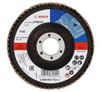Bosch Disque à lamelles Bosch X431 Standard pour métal, droit, 115 mm, 40, tissu de verre Quantité:10