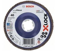 BOSCH Plateaux a lamelles X-LOCK, 115 mm, G 40, X571, Best for Metal 2608619205