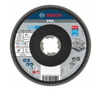 Bosch Plateaux à lamelles X-LOCK version coudée, spatule fibre, Ø 125 mm, G 80, X571, Best for Metal, 1 pc D= 125 mm ; G= 80, coudé Quantité:10