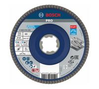 Bosch Plateaux à lamelles X-LOCK version droite, spatule plastique, Ø 125 mm, G 60, X571, Best for Metal, 1 pc D= 125 mm ; G= 60, droit Quantité:10