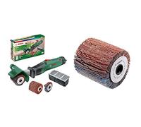 Bosch ponceuse multifonctions Texoro (250 W, 3 accessoires, coffret d’accessoires, dans carton) & Rouleau à lamelles Bosch - Accessoires pour PRR 250 ES (largeur 60mm, grain 80)