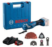 Bosch - Ponceuse oscillante sans fil 18V avec accessoires, 1 batterie 4,0 Ah, chargeur 06018G2021