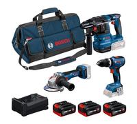 Bosch Kit PRO 18V - GSB 18V-65, GBH 18V-22, GWS 18V-11, 3x GBA 5.0Ah, GAL 12V/18V-80, M-BAG