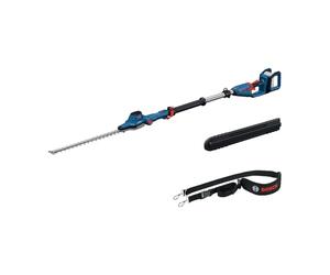 Bosch PRO 18V Taille-haie télescopique GHE 18V-50 TP sans batt./chargeur | tige télescopique de 2,5 m, 3 400 courses par minute, ouverture des dents de 23,5 mm, sangle