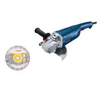 Bosch PRO Meuleuse angulaire GWS 20-230 P | Grande légèreté et performances élevées : meuleuse angulaire de 230 mm compacte avec PROtection switch (interrupteur homme