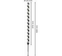 Bosch PRO Wood Foret à spirale pour bois 24 x 470 x 600 mm - 2608585723