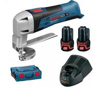 BOSCH Professional 0 601 926 108 BOSCH Professional GSC 12V-13 Cisaille à tôle sans fil 12,0 V, avec 2 batteries