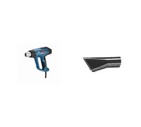 Bosch Professional 06012 A6200 Professional Décapeur thermique GHG 20-63 (2000 W, plage de températures 50-630, film, en carton), Bleu, 3 flux d'air + Bosch Accessories 1609201799 Buse étroite 10 mm