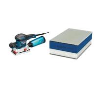 Bosch Professional 0601292801 Ponceuse vibrante GSS 230 AVE 300W L-BOXX + 1x Expert Cale Dual Density (pour bois, 80 x 133 mm, avec Abrasifs réticulés EXPERT M480 2xP80-2xP120-1xP180, Accessoire)