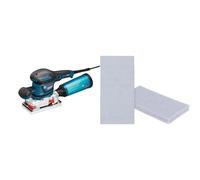 Bosch Professional 0601292801 Ponceuse vibrante GSS 230 AVE 300W L-BOXX + Coffret de 10x abrasifs réticulés Expert M480 (pour Bois dur, Peinture sur bois, 93x186 mm, Grain 80/120/180, Accessoire)