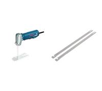Bosch Professional 0601575103 Scie mousse GSG 300 350 W, Bleu, One size + Bosch Accessories 2607018011 Lames de scie, set de 2 pièces, 200 mm Gris