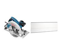 Bosch Professional 060157A000 GKS 85 Scie circulaire, 2200 W, Bleu, Bleu + Bosch Accessories 2602317030/FSN 70 Rail de guidage Gris/Noir 700,0