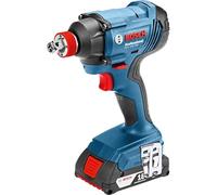 Bosch Professional 06019G4200 Perceuse-visseuse à chocs sans fil GDX 18 V-200 C (2 batteries 5 Ah) 18 V, module Connectivity en L-BOXX) C, 2 x 5,0 Ah, CoMo, 90 W, 18 V Bleu 06019G4200 Bleu