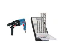 Bosch Professional 06112A4000 Perforateur SDS Plus GBH 2-26 F Coffret L-Case + Bosch Accessories 5 pièces Jeu de forets SDS plus-5 Robust Line (pour le béton, accessoires pour perceuse)