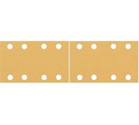 Bosch Professional 10x Feuilles abrasives Expert C470 à 8 trous (pour Bois dur, Peinture sur bois, 80x133 mm, Grain 80, Accessoires Ponceuse excentrique) (Lot de 2)