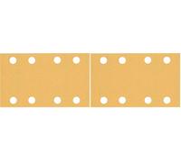 Bosch Professional 10x Feuilles abrasives Expert C470 à 8 trous (pour Bois dur, Peinture sur bois, 80x133 mm, Grain 120, Accessoires Ponceuse excentrique) (Lot de 2)