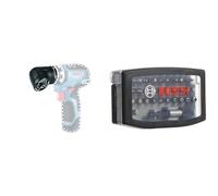 Bosch Professional 12V System Adaptateur Renvoi d'angle FlexiClick Bosch GFA 12-W 1600A00F5K + 32 pièces Coffrets d'embouts de vissage Extra Hard (PH, PZ, T, TH, S, HEX-Bit, Accessoires)