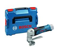 Bosch Professional 12V System cisaille à tôle sans-fil GSC 12V-13 (avec clé 6 pans, 1 lame supérieure et 1 lame inférieure pour cisaille à tôle, calage L-BOXX, L-BOXX)