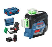 Bosch - Laser de lignes GLL 3-80 CG, laser vert, 2 batteries 12 V, chargeur, portée 30 m - L-BOXX