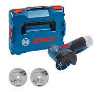Bosch Professional 12V System meuleuse angulaire sans-fil GWS 12V-76 (2 disques à tronçonner Expert for Inox, 1 disque à tronçonner Carbide Multi Wheel, 2 calages L-BOXX, L-BOXX, sans batt./chargeur)